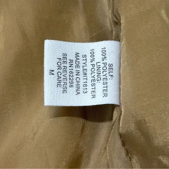 NWT Bucket‎ List Womens Medium Ruffle SLEEVE DOWN VEST | CAMEL/Brown - Picture 5 of 6